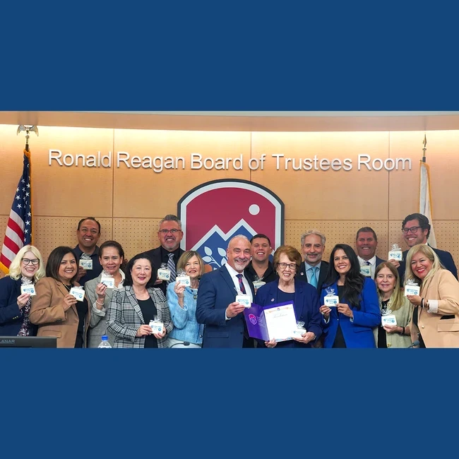 board of trustees honor ivc president and staff with a resolution