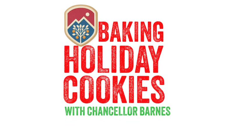 Baking Holiday Cookies with Chancellor Barnes