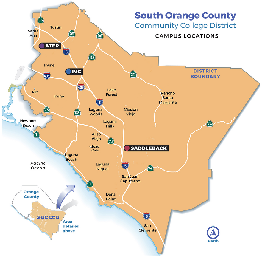 distric tmap three campuses